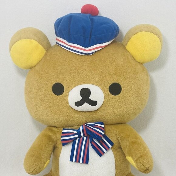 Sanx Rilakkuma Marine Beret Plush 17” XL Big Extra Large Japan Toy Doll Cartoon - Picture 6 of 10